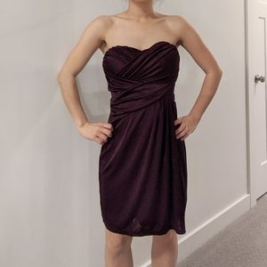 Express purple strapless party mini dress XS